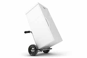 Illustration of Fridge on a Hand Truck